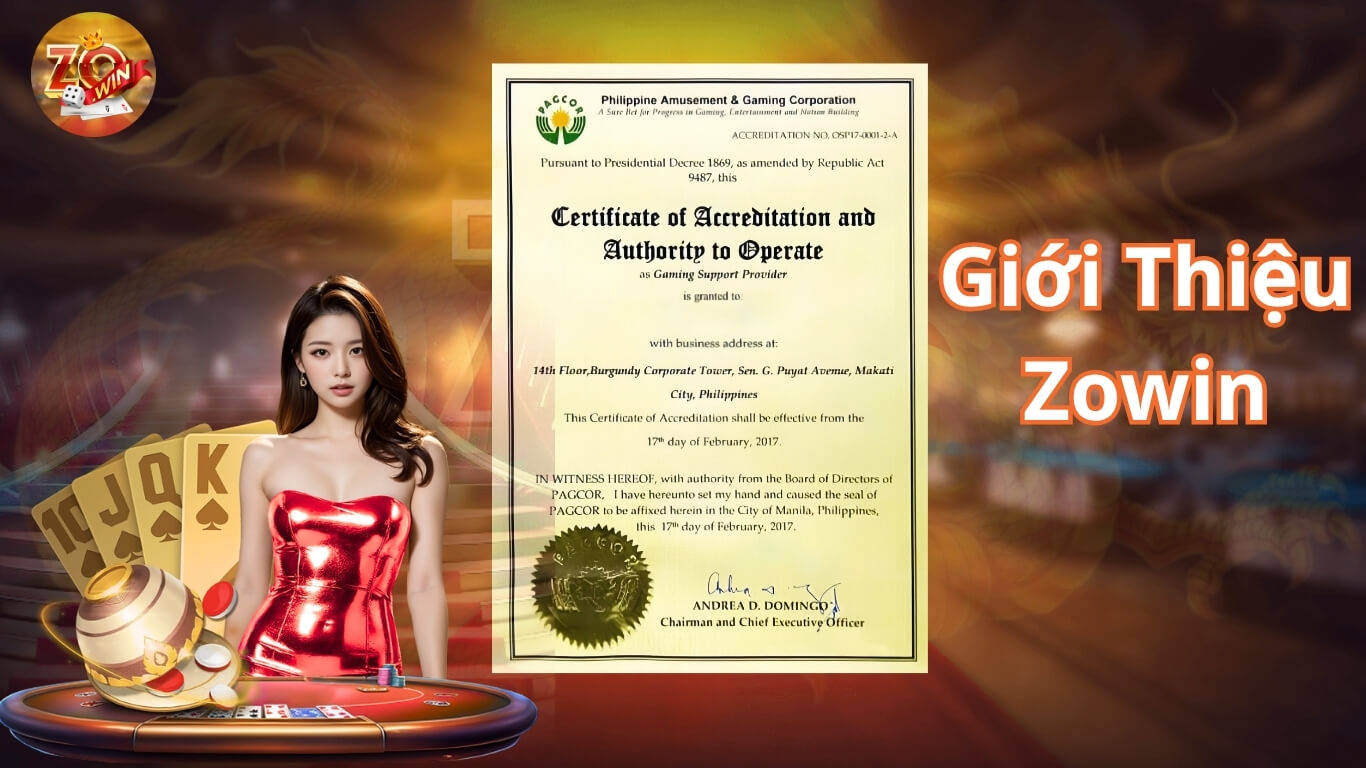 Giới thiệu Zowin - Nguồn gốc chứng nhận pháp lý