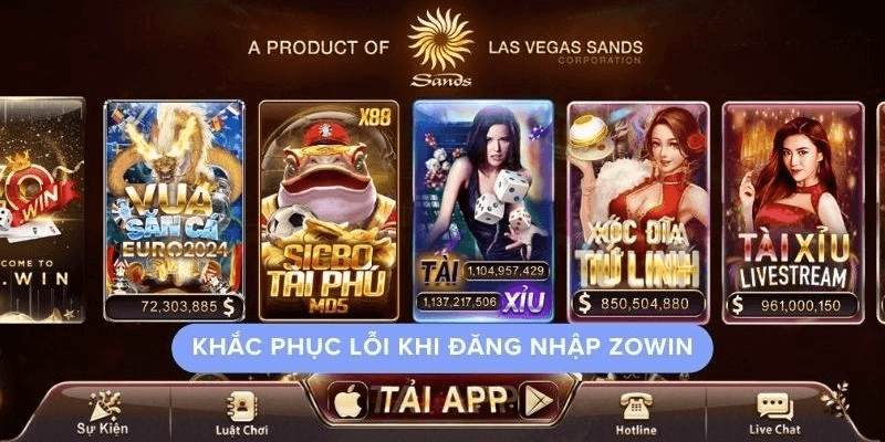 Hướng dẫn các bước đăng nhập Zowin